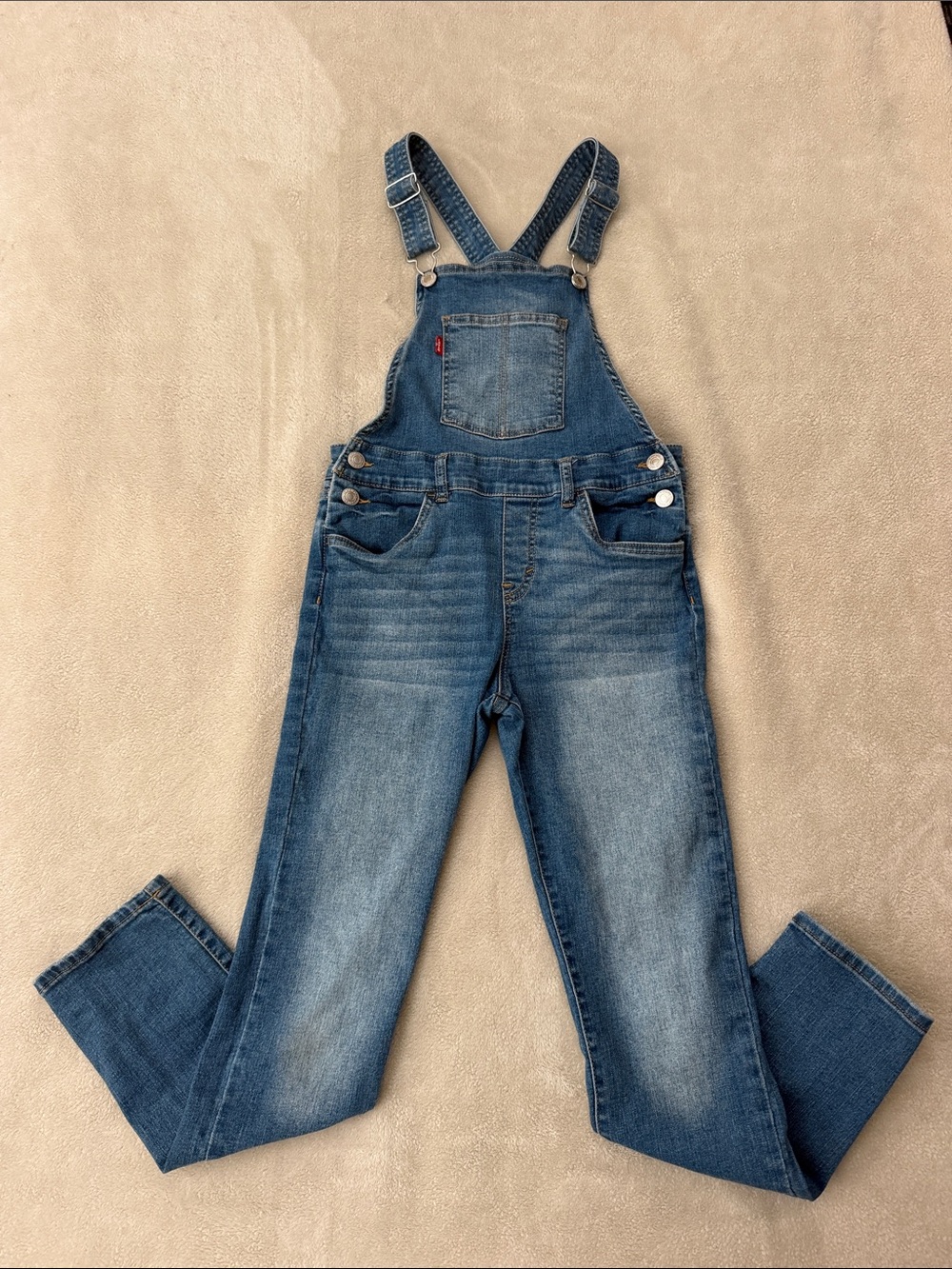 Girl’s Levi’s Blue Denim Jean Overalls Size 12